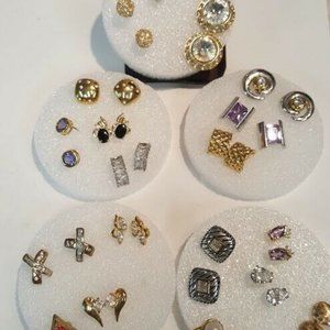 jewelry fashion CZ / crystal earrings color stones